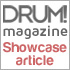 DRUM magazine showcase article about StickARK drumstick holder